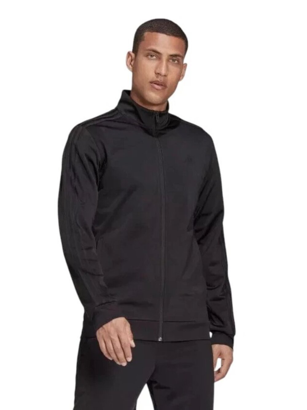 Adidas Men's Size 4XLT Firebird Track Jacket Triple Black 3 Stripes NWT
